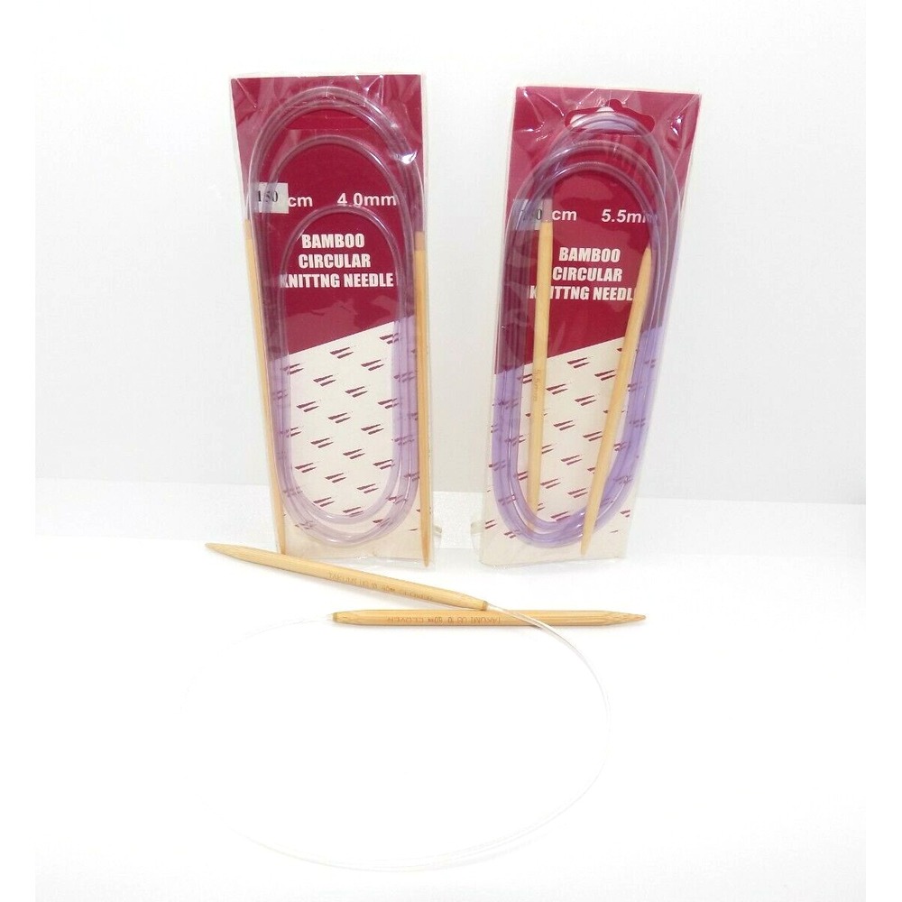 Clover Takumi Bamboo Circular Knitting Needles Lot 4.0mm 5.5mm 6.0mm US 10